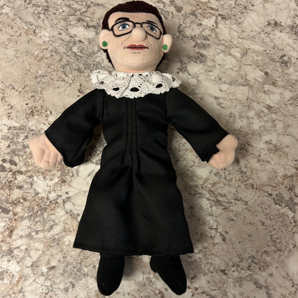 Unemployed Philosophers Guild Ruth Bader‎ Ginsburg Plush 13" Little Thinker Doll